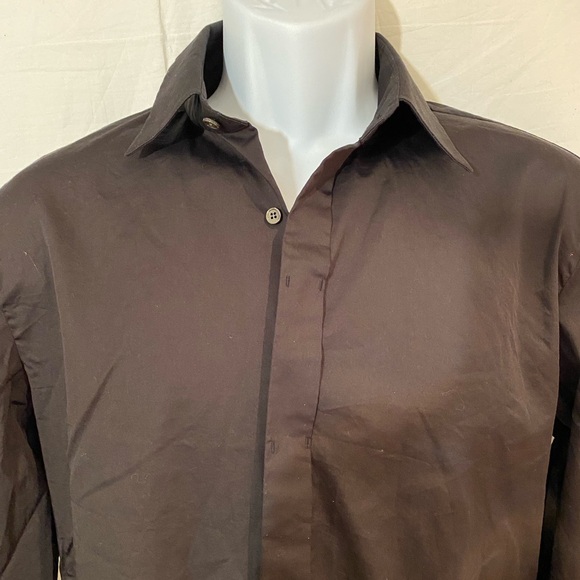 WOOYOUNGMI Men’s Black Button Down Shirt Size 50 or M - Picture 2 of 8